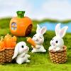 7pcs Little White Rabbit Desktop Decoration Ornaments Easter Decoration Party Decorations