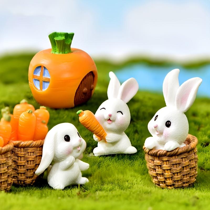 7pcs Little White Rabbit Desktop Decoration Ornaments Easter Decoration Party Decorations