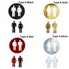 DIY Bathroom Door WC Decoration Woman & Man Toilet Entrance Sign Mirror Surface Decal 3D Wall Stickers