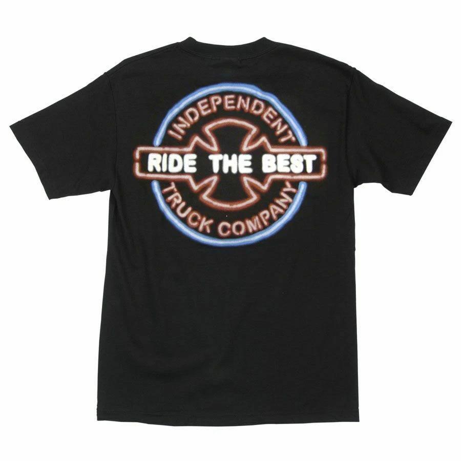 Independent Trucks ALL NIGHT Skateboard T Shirt BLACK XXXXL