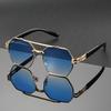 1PC Men's Sunglasses, Women's Sunglasses with Trendy Polygonal Metal Frames