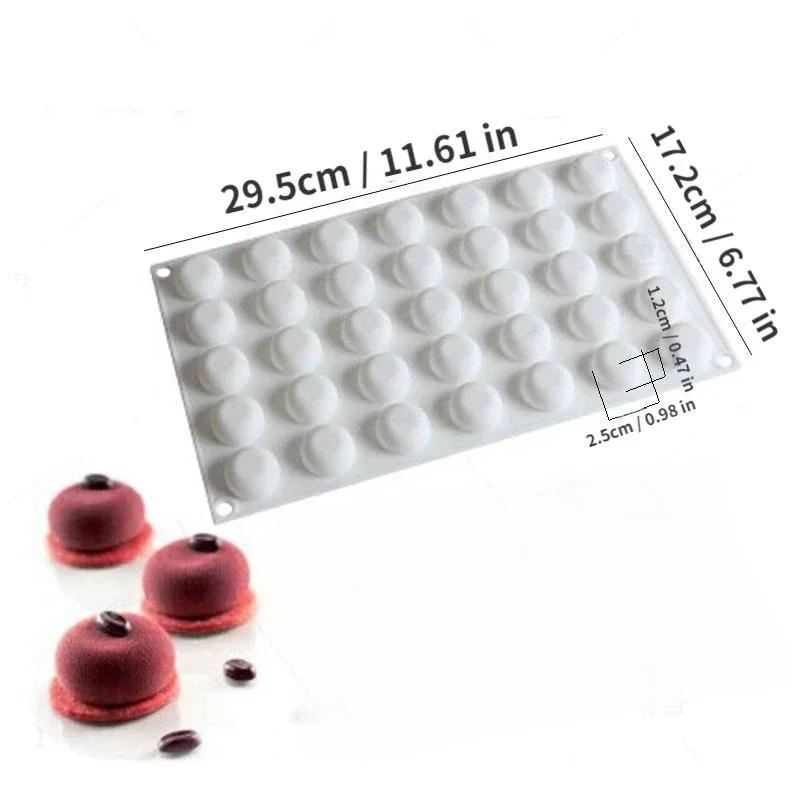 Semicircle Round Shaped Mousse Cake Silicone Molds For Baking DIY Chocolate Dessert Mold Pudding Jelly Kitchen Baking Tools