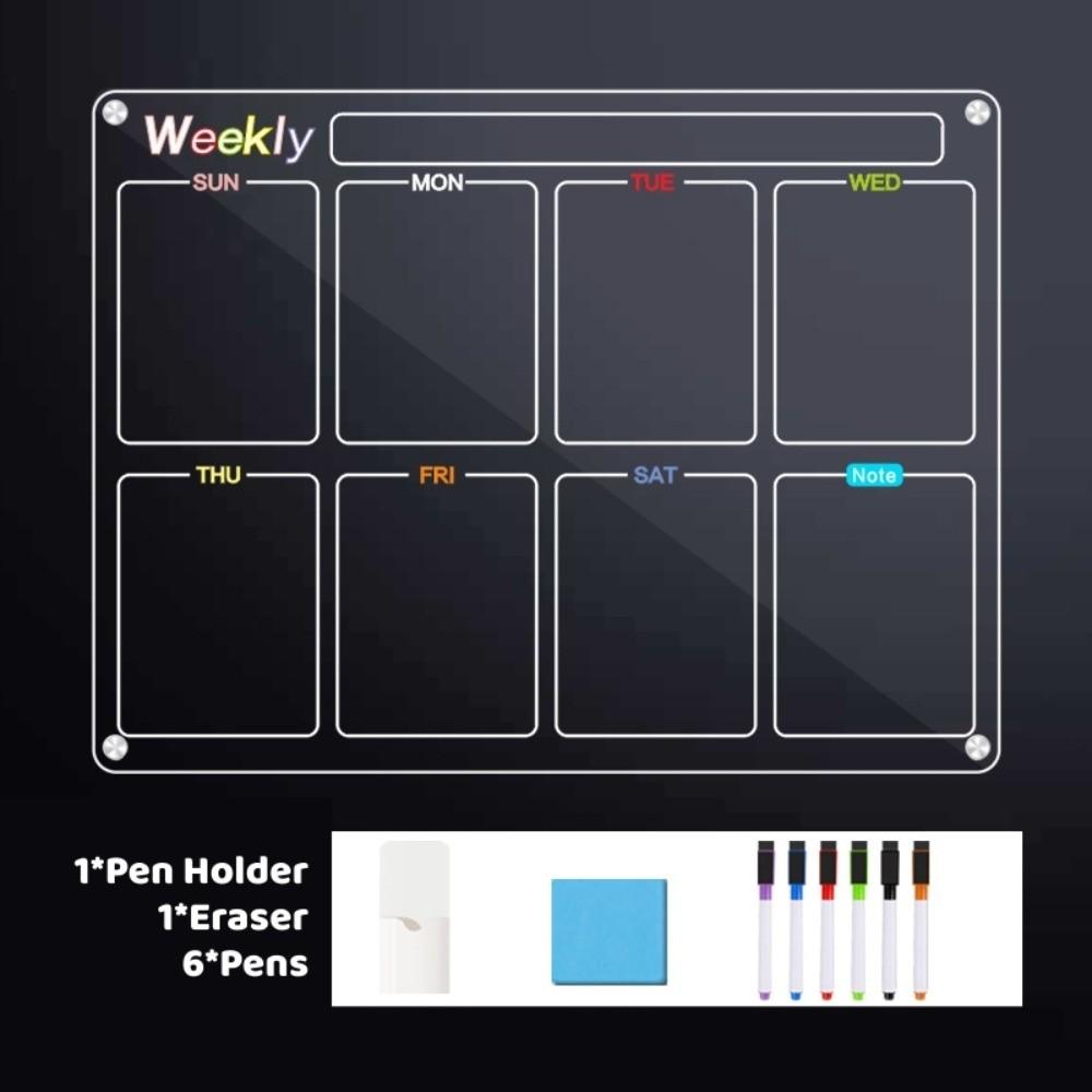 Message Note Monthly Weekly Planner Reusable Rewritable Fridge Clear Board  Office