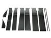 BRIGHTZ Finish Stainless Steel Black Plated Pillar Panels with Visor for Every Wagon DA64W Compatible with and 64 Wagons Ultra-Mirror (10-Piece Set)