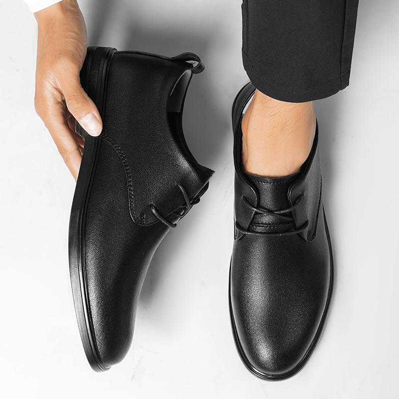 Leather Men's Dress Shoes Business Wedding Loafers and Slip-ons Casual Shoes Man Moccasins Lace Up Flats Mens Driving Shoes