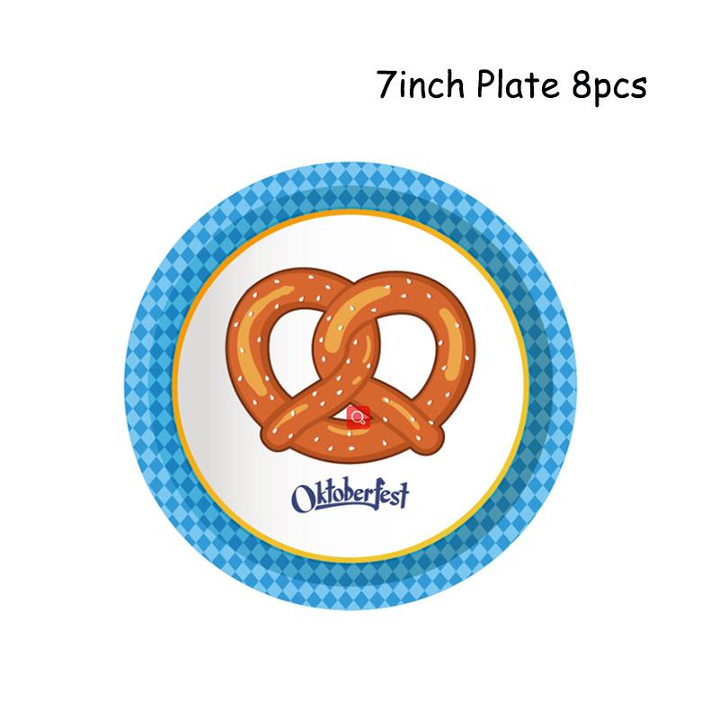 Oktoberfest Party Classic Beer Carnival Festival Disposable Tableware Paper Plates Cups Birthday Balloons Decoration Supplies