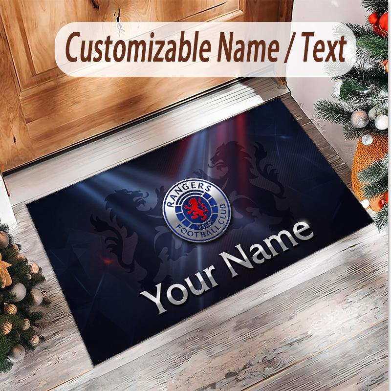 Personalized Crystal Velvet Carpet Rangers FC Pattern Non Slip Floor Rug