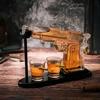 1set, Men's Whiskey Wake Up Set, 8.5oz Whiskey Wake Up Set, Comes with Two 1.7oz Glass Glasses and Wooden Stand