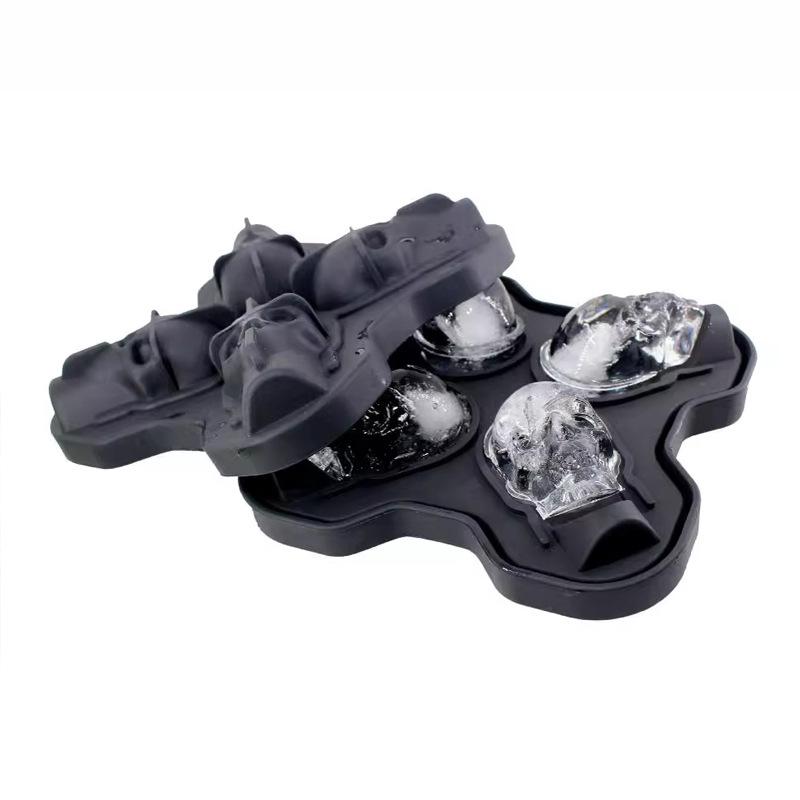 Silicone Skull Ice Cube Tray Set – Easy Release Mold for Food-Grade Ice