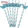 Butterfly Card Disposable Ecofriendly Paper Drinking Straw For Party Decor And Cocktails