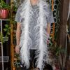 50G 2M Natural Pink Dyed Ostrich Feathers Boa Plumas for Shawl Scarf Ribbon Wedding Party Stage Sewing Dress Decoration Crafts
