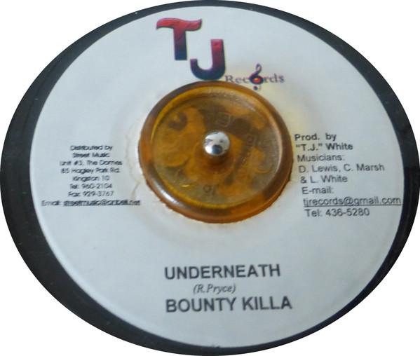 

7inch Record BOUNTY KILLER Underneath NONE TJ Records Jamaica Reggae Ska Dub Used