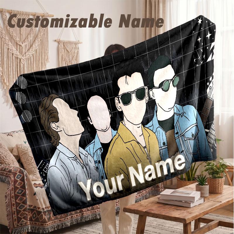 Custom Name Flannel Blanket,Arctic Monkeys Lightweight Warm Bed Blanket For Couch & Holiday Gift