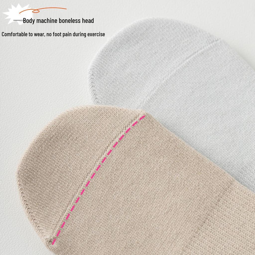 Women's Non-Slip Mid-Calf Yoga & Pilates Socks, 95% Cotton, Seamless, with Silicone Grip