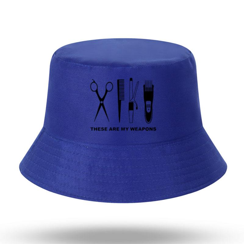 Barbier Friseur Waffe Print Herren Damen Fischerhut Outdoor Panama Angelhut Fischerhut Harajuku Angelhut