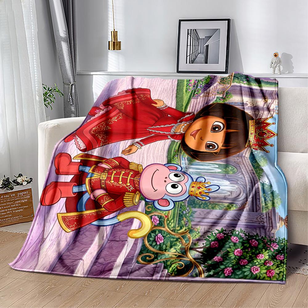 Dora Explorer Blanket Soft & Cozy Suitable for Office Chair Livingroom Bedding Four Seasons Multipurpose Playful Design