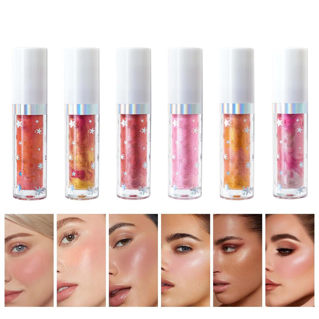 1Pc Silky Smooth Liquid Blush for Women Girls Buildable Blendable Lightweight Cheek Color Long Lasting Natural Makeup Cosmetic