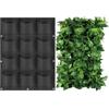 BandTie 12 Pocket Vertical Wall Garden Planter,Wall Hanging Planting Bags for Garden Indoor Outdoor Yard Home Decoration,Black