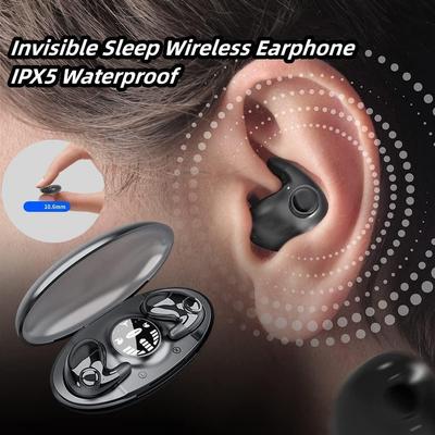 Căști fără fir Invisible Sleep Căști TWS Bluetooth 5.3 Căști ascunse IPX5, rezistente la apă, cu reducere a zgomotului, căști sportive