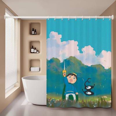 Ranking Anime Shower Curtain, Bathroom Decorative Shower Curtain, Waterproof Shower Curtain With Hooks
