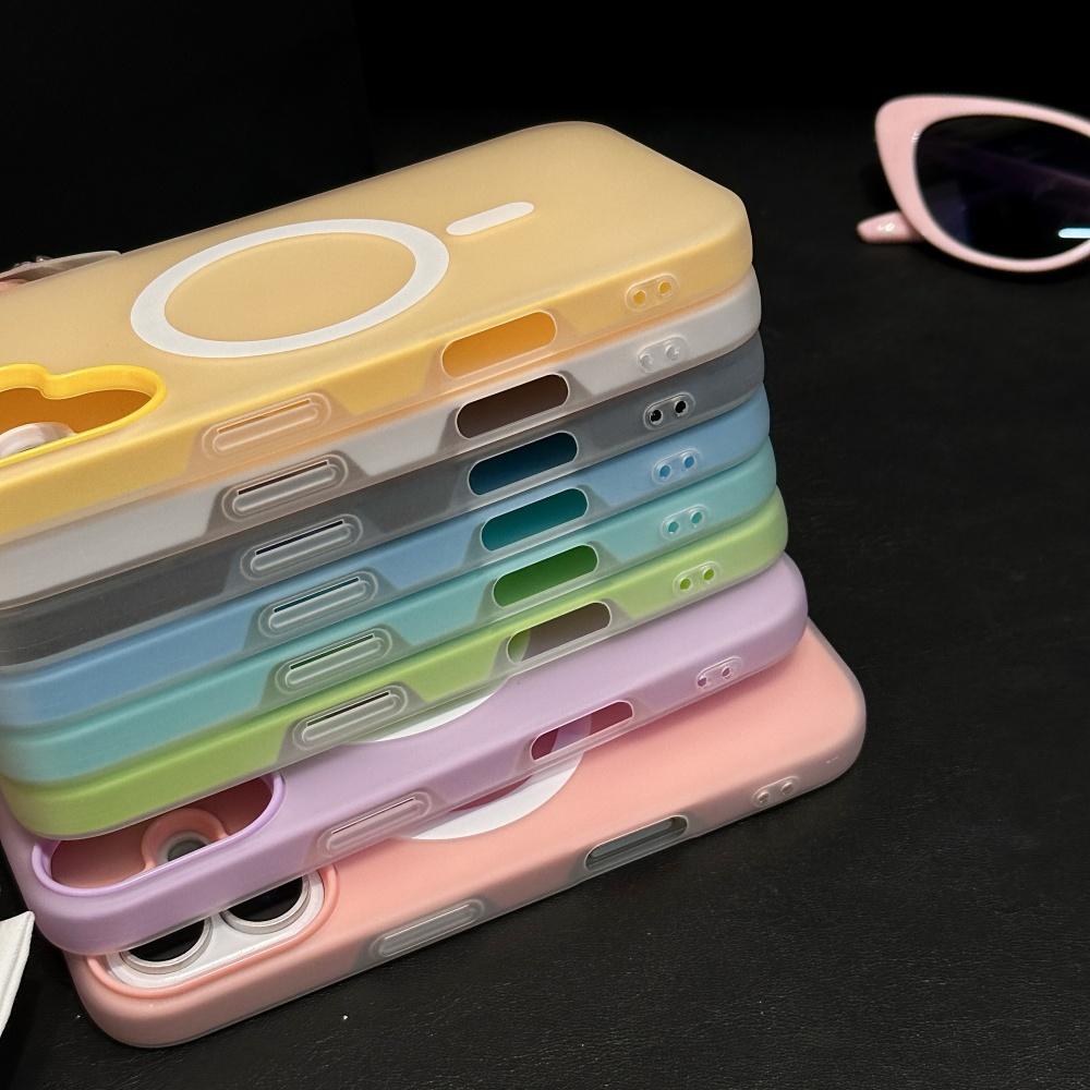 Luxury Candy for Magsafe Case for iPhone 17 Air 16 15 14 13 12 Pro Max 11 16Plus 16E SE4 17ProMax Magnetic Clear 2 IN 1 Cover
