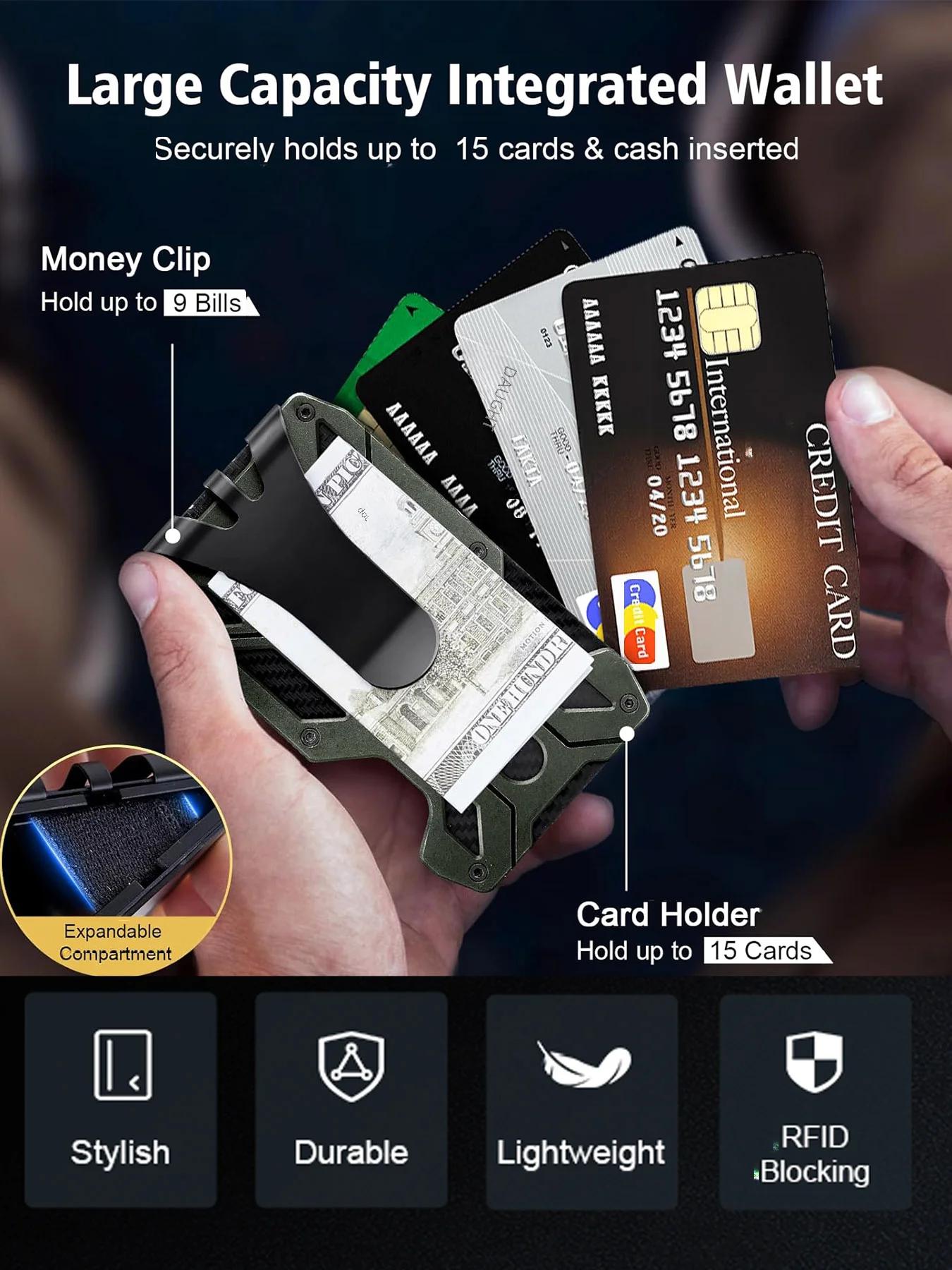 Тонкий мужской кошелек с зажимом для денег — фото 5