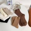 Women's Mid-Calf Socks - Japanese Korean Style, Solid Color, Casual, Versatile, College, Internet Celebrity Trend