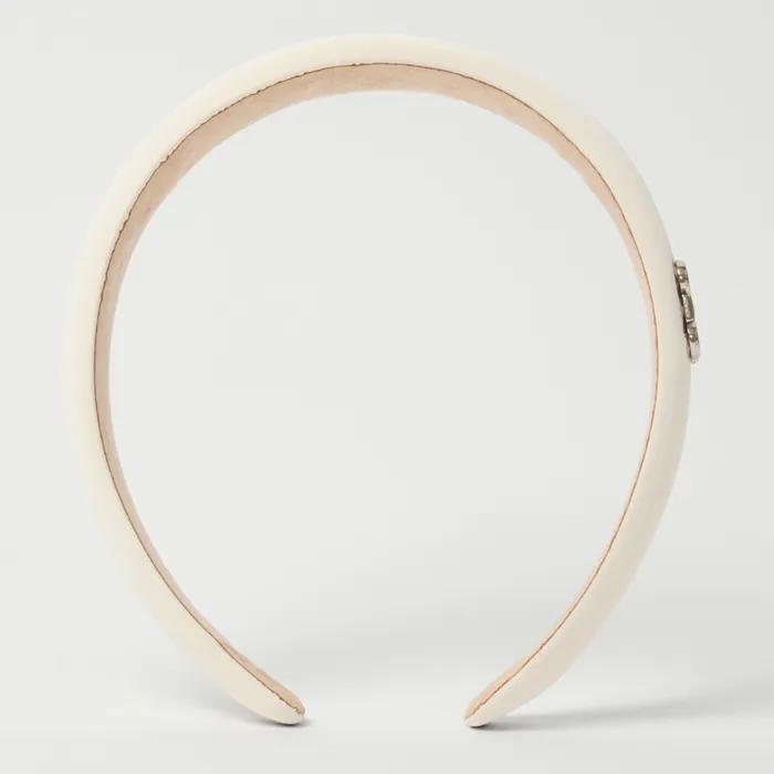 (W) Symbol Logo Hairband Cream