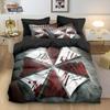 Black Player Game Bedding Set Resident Evil Quilt Cover With Pillowcases 3D Digital Printed Bedding Set Twin Full Queen King