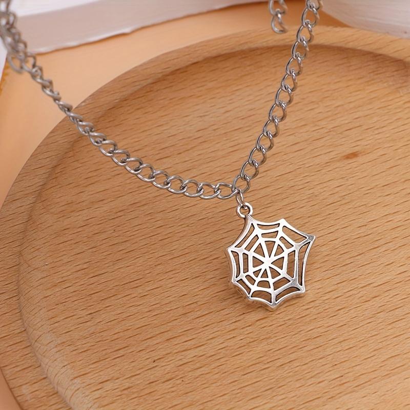10Pcs Silver Plated Spider Web Charms Pendant For Jewelry Making Bracelet Necklace Diy Halloween Accessories