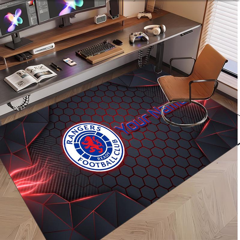 Personalized Crystal Velvet Carpet Rangers FC Pattern Non Slip Floor Rug