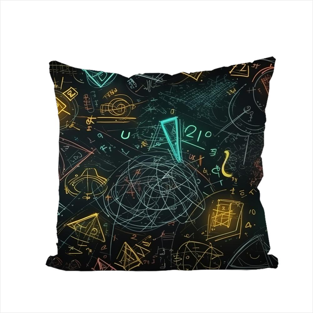 Math Edition Art Pillow Case For Car Sofa Decorative Home Doublesided Print Plush Square Throw Pillow Cushion Cover