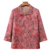 Women's Floral Print 3/4 Sleeve Loose Blouse
