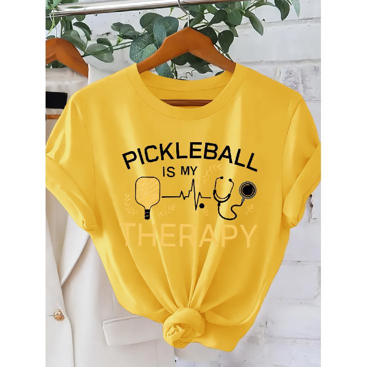 Pileball is my Relax Medical Element Healing Style Printed Fashion Retro Style Women's Short Sleeve Spring and summer casual, versatile, elegant