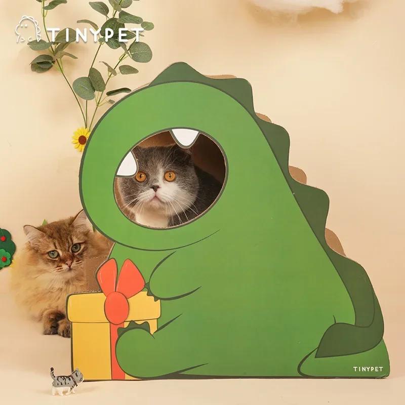 Dinosaur Cat Scratching Board Multifunctional Cat Climbing Frame Corrugated Paper Cat Nest Pet Supplies Pet Scratch Toy