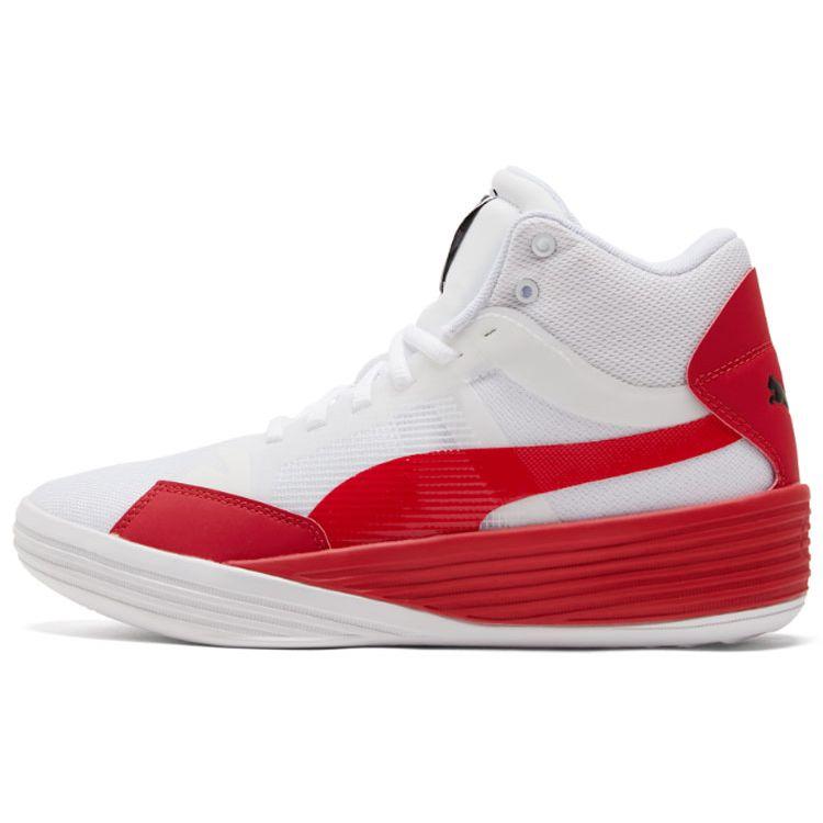 

Puma Clyde All Pro Mid Basketball Shoes Unisex Sneakers White Red 195512-04 40