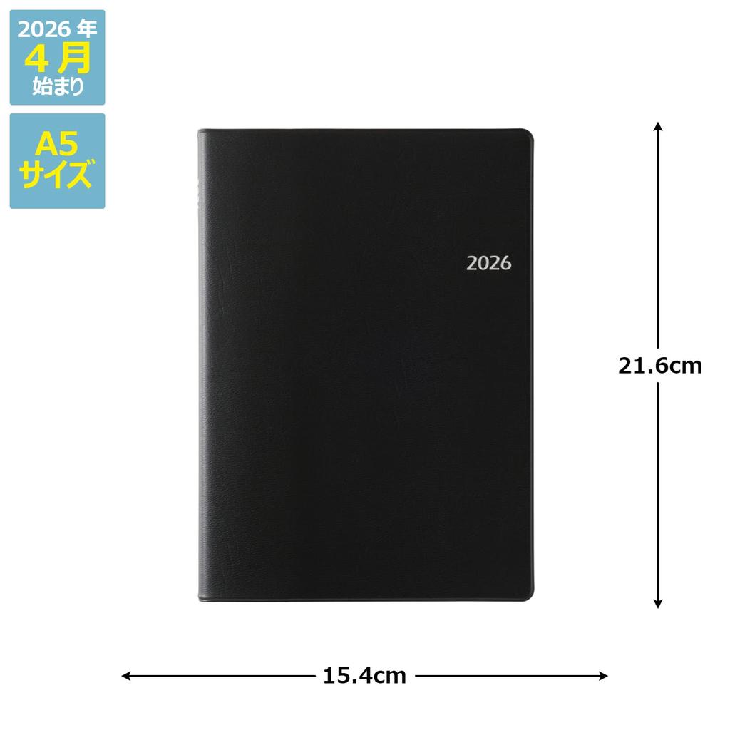 NOLTY April Weekly Refle 9627 Planner, 2026, Start, A5, 3, Black,