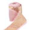 4cm Glitter Imitation Silk Chiffon With Hand Torn Raw Edge Bouquet Gift Packaging Ribbon DIY Wedding Home Hotel Party Decoration
