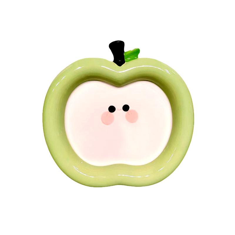 Prato Maçã, Bandeja de Armazenamento de Joias de Cerâmica de Alto Valor e Fofa, Bandeja de Aromaterapia, Bandeja de Sobremesa de Alto Nível.