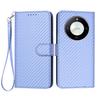 For Honor X9b 5G/Honor Magic6 Lite 5G/Honor X50 GT 5G/Honor X50 Pro 5G/Honor X50 5G Wallet Case with Strap Carbon Fiber Texture Leather Mobile Cover