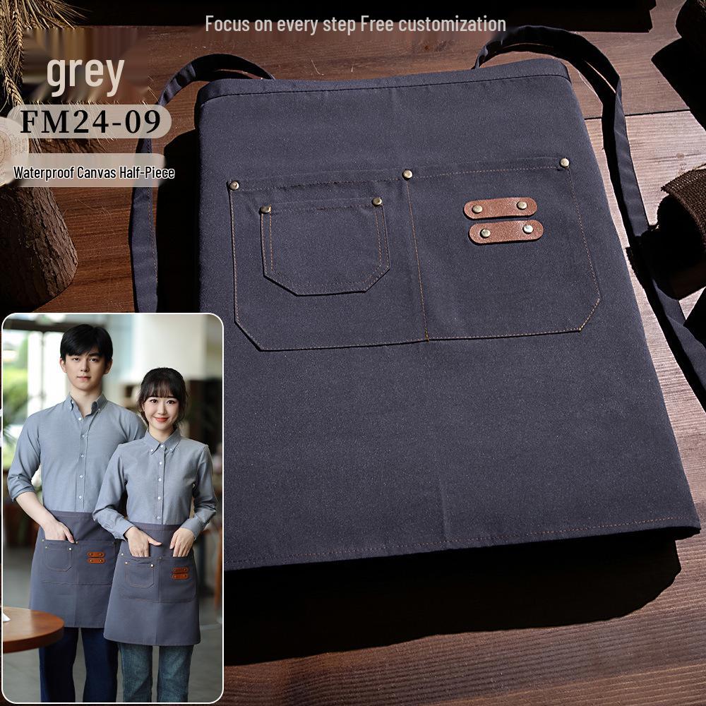 2025 Waterproof Chef Half Apron: Oil-Proof, Stackable, Custom Logo, Waist Design