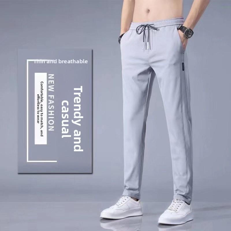 Slim Fit Mens Summer Sports Pants With High Elastic Fabric For Casual Wear