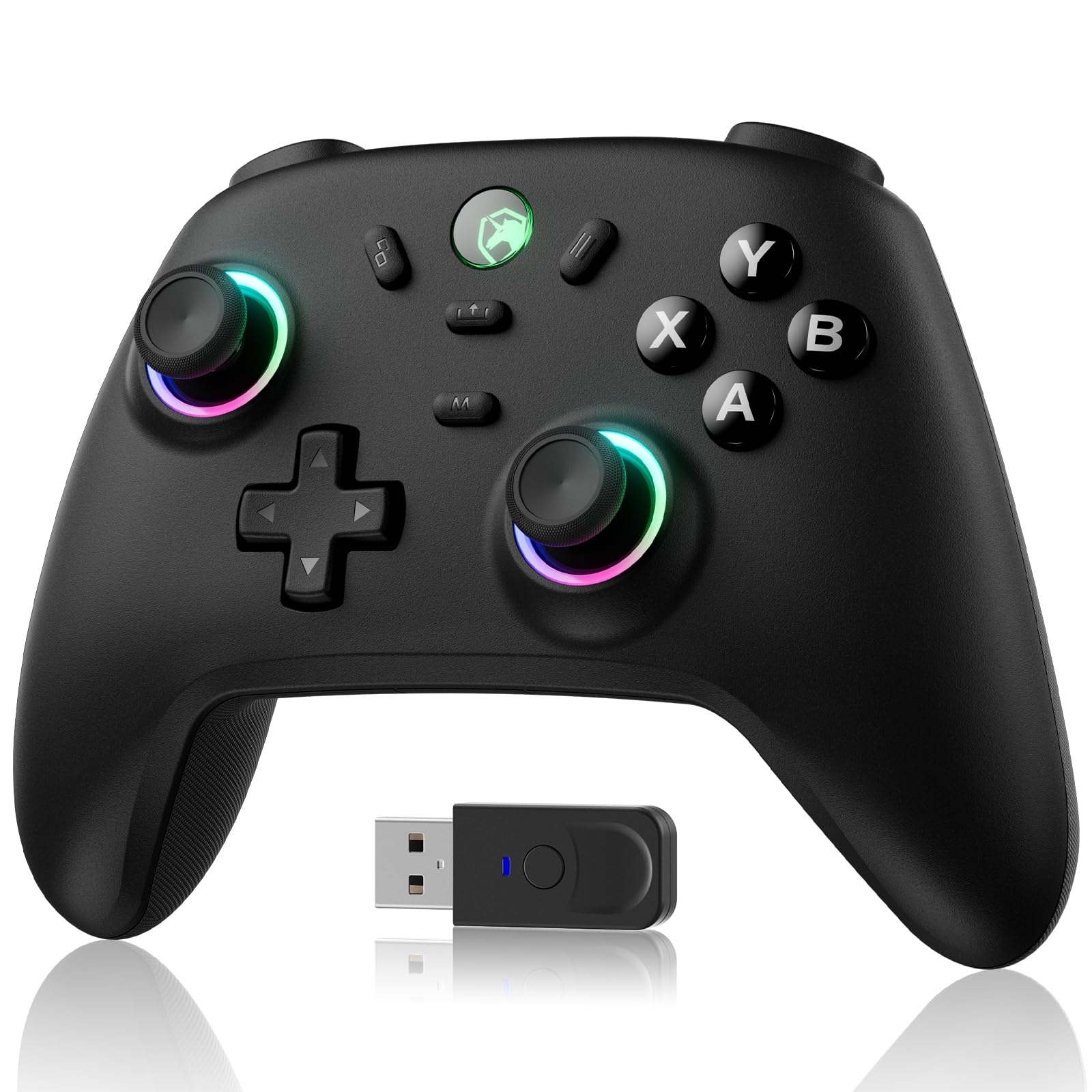 

ПК с RGB-подсветкой на эффекте Холла, частота опроса 1000 Гц, турборежим, регулируемый, совместимый с и черным контроллером, беспроводной/проводной, 2,4 ГГц приемник, стик, подсветка, частота, чёрный