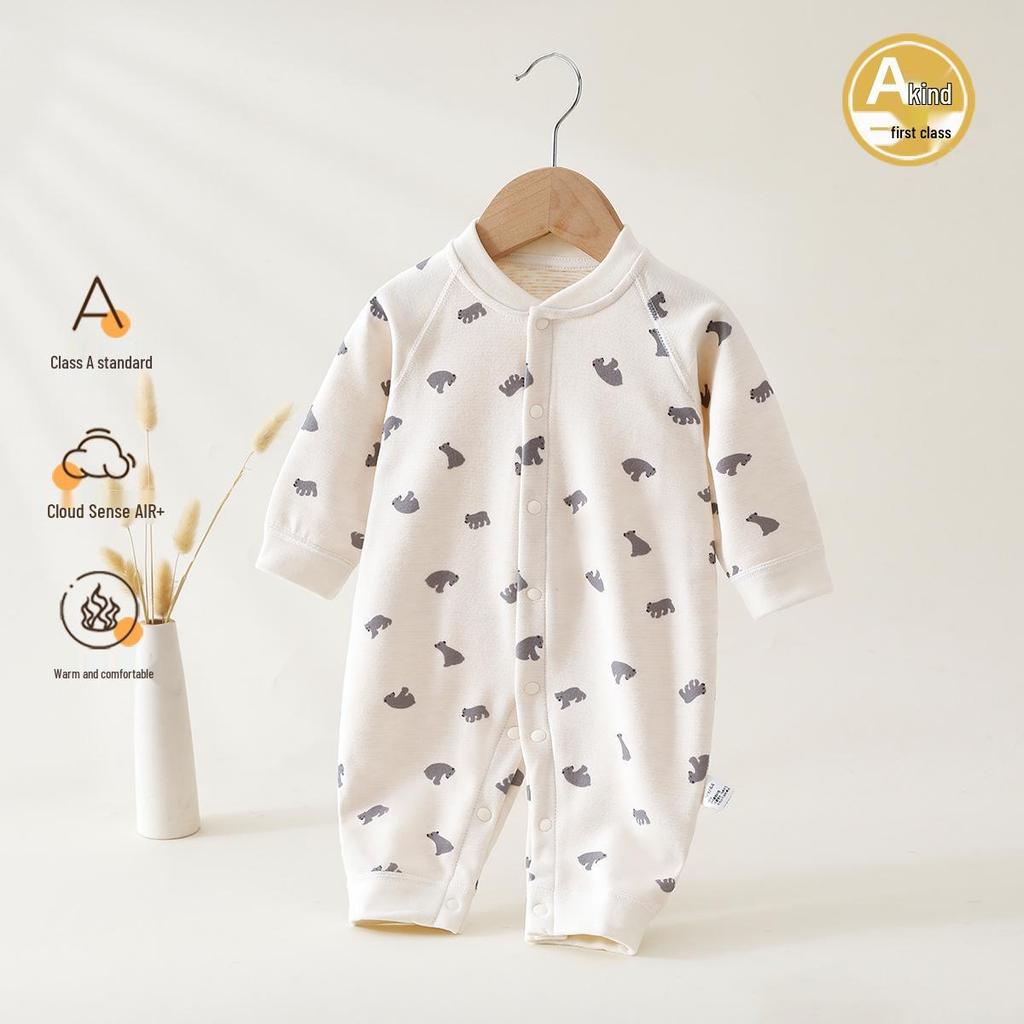 Unisex Baby Long Sleeve Onesie: Spring/Autumn Crawling Bodysuit & Homewear for Newborns and Children