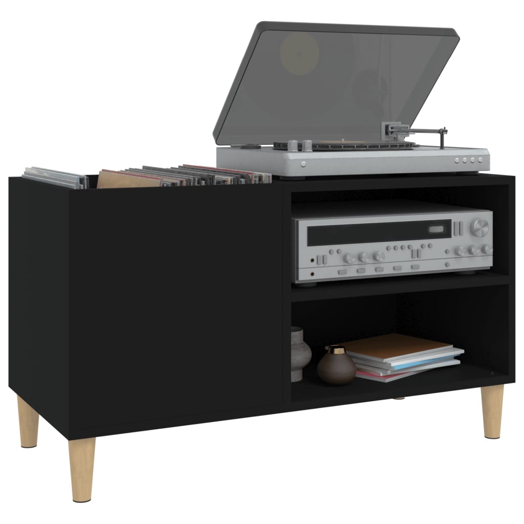 Wohnzimmer-Bücherregal Mit Abtrennung Und Stauraum, CD-/Plattenregal Mit 2 Offenen Regalen, Runder Aprikosenboden, 84,5 X 38 X 48 Cm