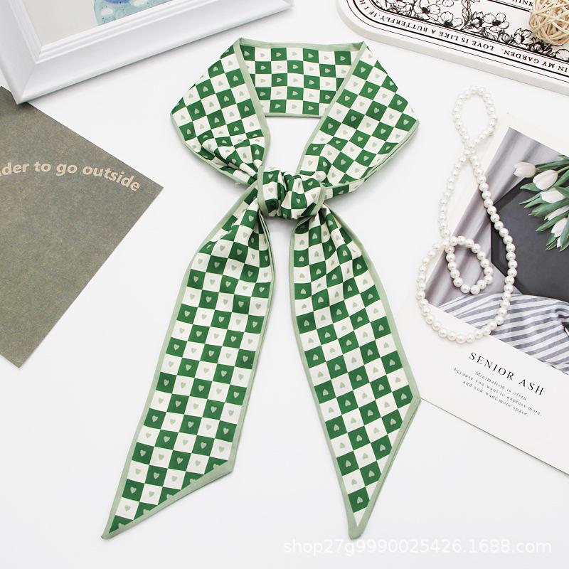 «Шелковая цветочная повязка для волос и лента для шарфа на сумку»