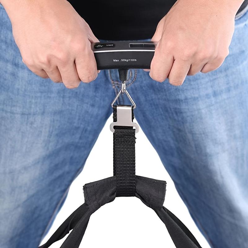 Compact 110lb/50kg Digital Luggage Scale with Backlit Display, Handheld Electronic Scale, Displays Room Temperature, Batteries Included.