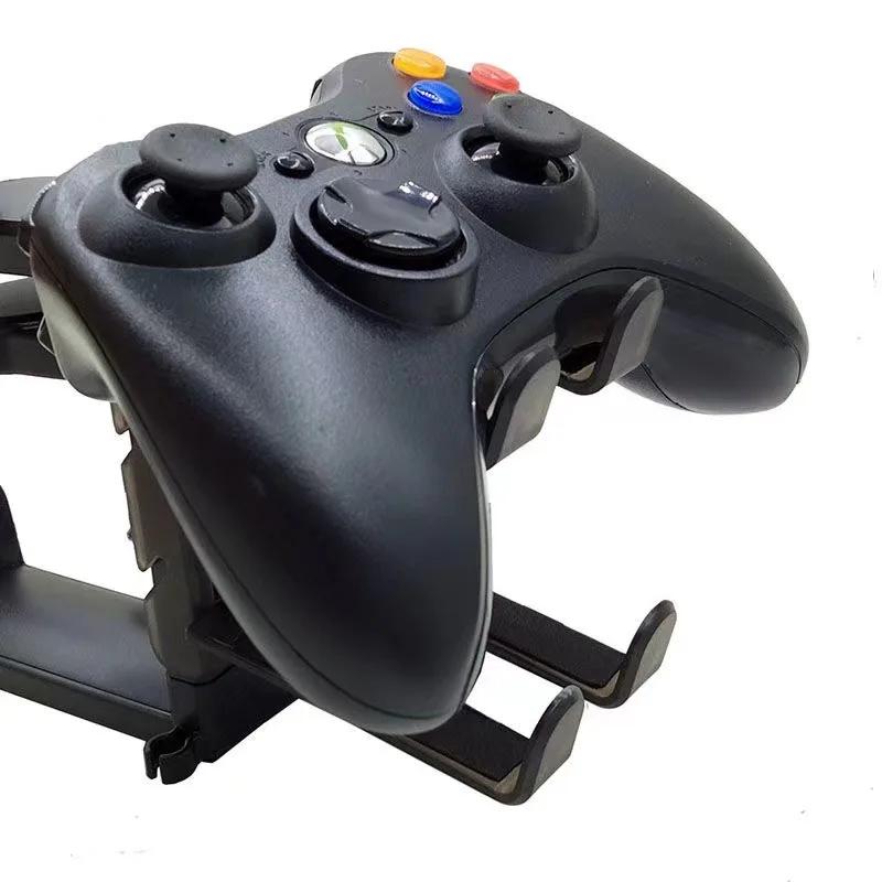 2-in-1 Gaming Headset Stand with Controller Hook - Rotating Adjustable Desk Mount Hanger for Headphones & Gamepad, Space-Saving