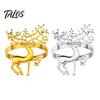 Festive Napkin Decor Christmas Deer Ring, Alloy Elk Holder, Holiday Metal Holders for Table Ring Winter Party Dining Decoration Rings Dinner