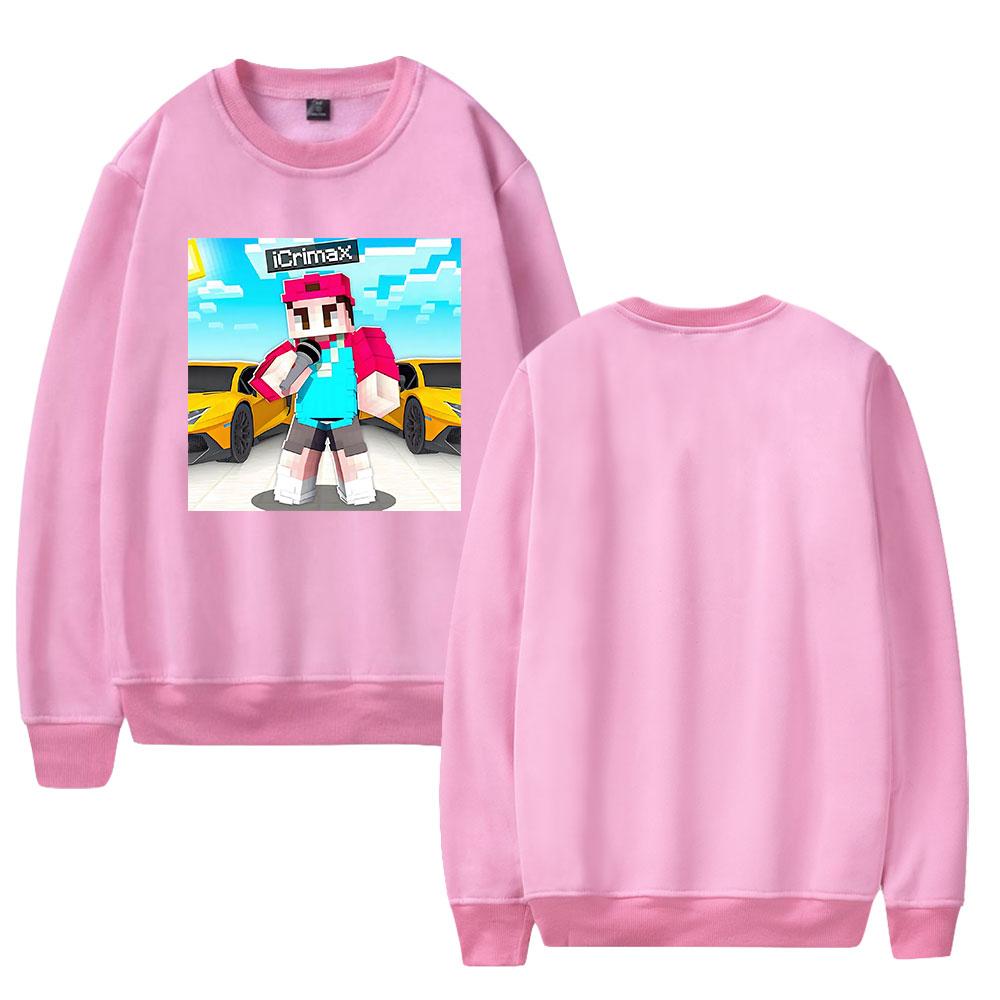 Icrimax Round Neck Sweater Men/Women Kawaii Hoodie Streetwear Sweatshirts Fashion Tops Casual Teenager Cloth